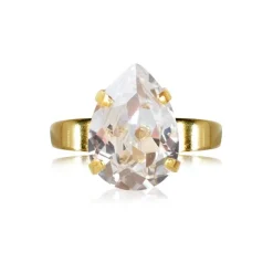 Ring Mini Drop Crystal (Guld)>Caroline Svedbom Clearance
