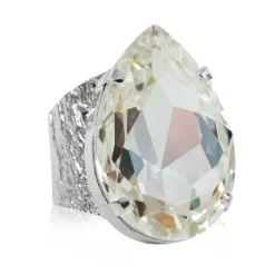 Ring Perfect Drop Crystal (Rhodium)>Caroline Svedbom Sale