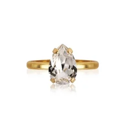 Ring Petite Drop Crystal (Guld)>Caroline Svedbom Discount