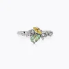 Sandra Ring / Chrysolite + Jonquil (Rhodium)>Caroline Svedbom Sale