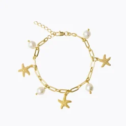 Caroline Svedbom Sea Star Kedja Armband / Pearl (Guld)>Caroline Svedbom Armband Discount