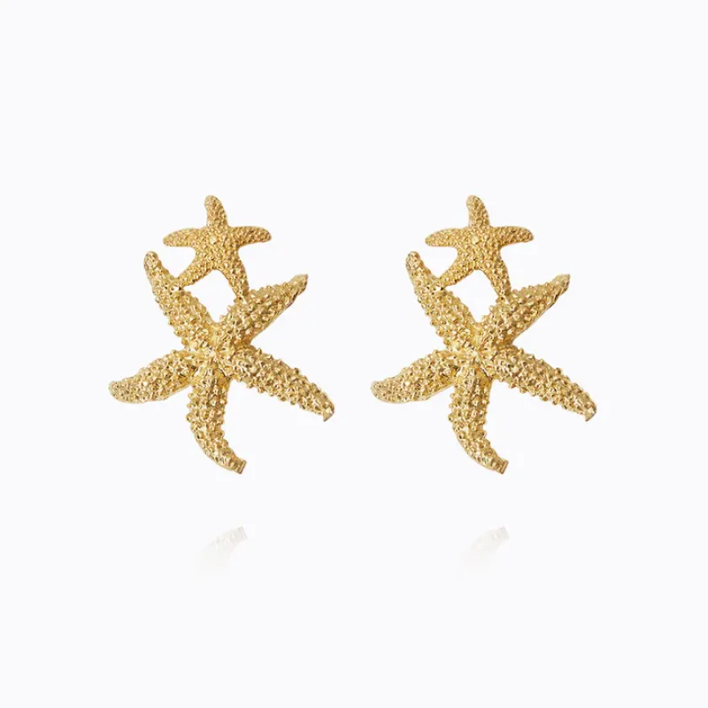 Sea Star Twin Örhängen (Guld)>Caroline Svedbom New
