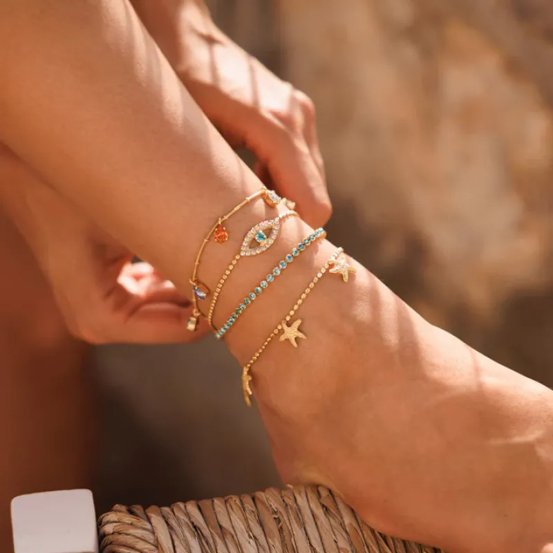 Sea Star Ankel Chain (Gold)>Caroline Svedbom