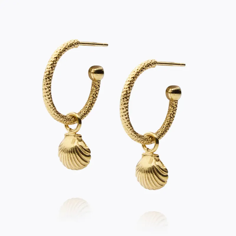 Shell Loops Örhängen / (Guld)>Caroline Svedbom Discount