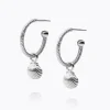 Shell Loops Örhängen / (Rhodium)>Caroline Svedbom Best
