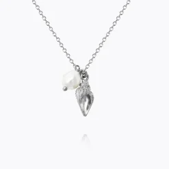 Shell Pearl Halsband / (Rhodium)>Caroline Svedbom Best