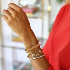 Caroline Svedbom Siri Bangle Armband / Crystal (Guld)><noscript><img width=