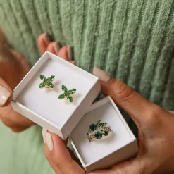 Stardust Ring / Green Combo (Rhodium)><noscript><img width=