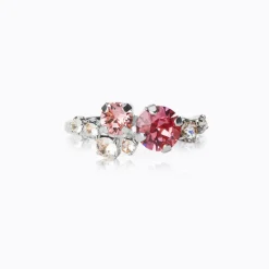 Stardust Ring / Rose Combo (Rhodium)>Caroline Svedbom Clearance
