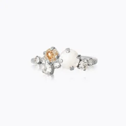 Stardust Ring / Electric White Combo (Rhodium)>Caroline Svedbom