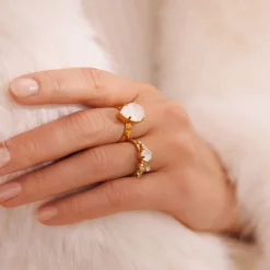Stardust Ring / Electric White Combo (Guld)><noscript><img width=