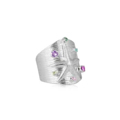 Starfish Ring Rhodium / Rainbow Combo ( Specialerbjudande )>Caroline Svedbom Outlet