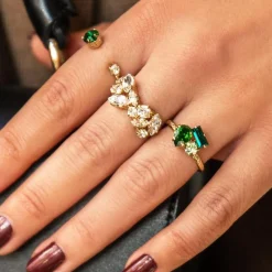 Stella Ring / Rainbow Combo (Rhodium)><noscript><img width=