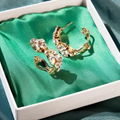 Stella Örhängen / Crystal (Guld)><noscript><img width=