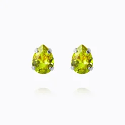 Superpetite Drop Örhängen / Citrus Green (Rhodium)>Caroline Svedbom