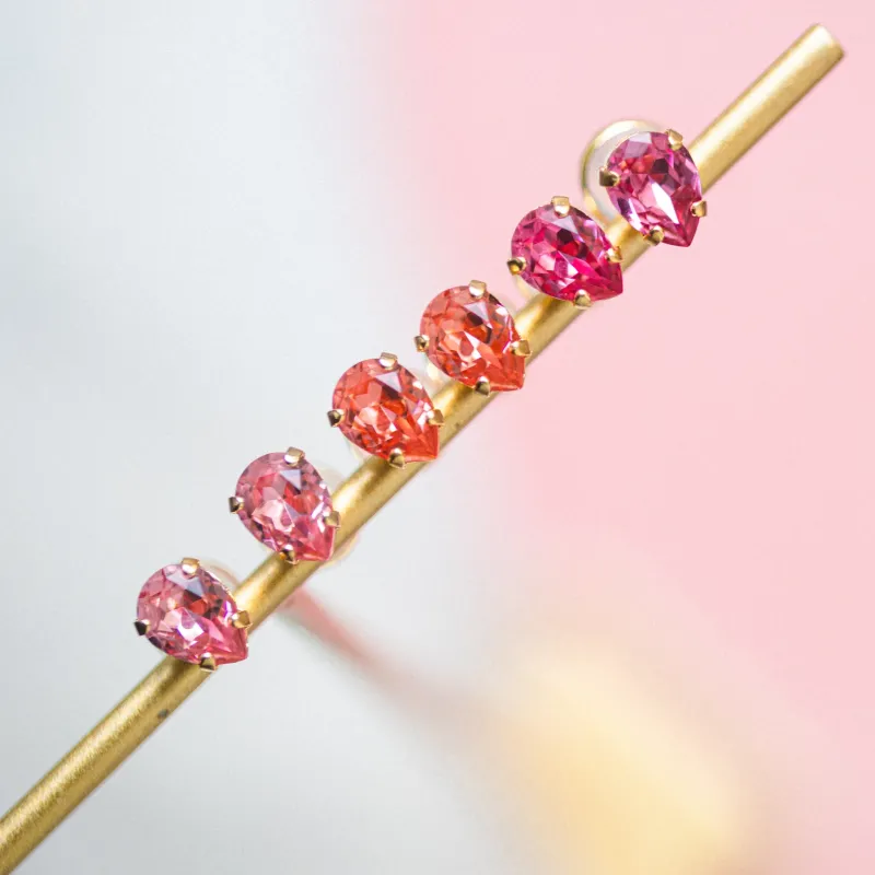 Superpetite Drop Örhängen / Rose Peach (Rhodium)>Caroline Svedbom Best