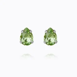 Superpetite Drop Örhängen / Peridot (Rhodium)>Caroline Svedbom Hot