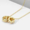 Elegant Guldhalsband med 18K förgyllning med CZ 42+5 cm>Celine Estelle Online