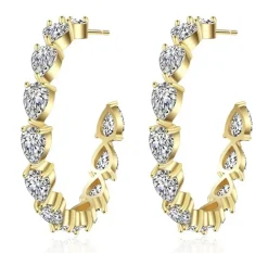 Eleganta örhängen med 18K guld förgyllning och CZ>Celine Estelle Sale