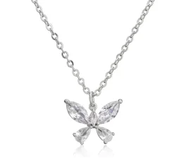 Celine Estelle Fjäril Silverhalsband med CZ 42+5 cm>KAMPANJ Hot