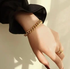 Guldarmband med 18K förgyllning 16cm + 2 cm>Celine Estelle Clearance