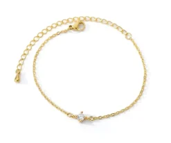 Guldarmband med CZ 15+5 cm>Celine Estelle