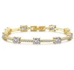 Guldarmband med 18K förgyllning och CZ 16,5+2 cm>Celine Estelle Online