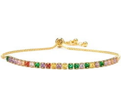 Guldarmband med 18K förgyllning 3 mm CZ Reglerbart>Celine Estelle Hot