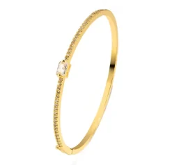 Guldarmring med 18K förgyllning med cubic zirconia>Celine Estelle Hot