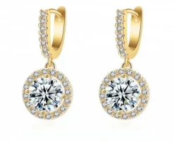 Guldörhängen med 14K förgyllning och cubic zirconia>Celine Estelle Clearance