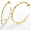 Guldörhängen med 14K förgyllning med cubic zirconia>Celine Estelle Clearance