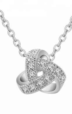 Celine Estelle knut halsband silver med CZ 40+5 cm>KAMPANJ Best