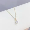 Runt Guldhalsband med CZ 42+5 cm>Celine Estelle New