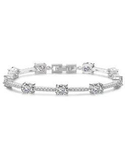 Celine Estelle Silverarmband med Vitguld och CZ 16,5+2 cm>KAMPANJ Best