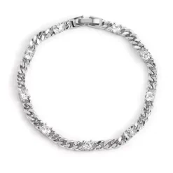 Silverarmband med CZ – 18 cm>Celine Estelle New