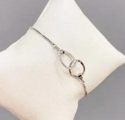 Silverarmband med ringar och CZ stenar- Reglerbart>Celine Estelle Best