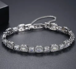 Silverarmband i mässing med CZ 17+5 cm>Celine Estelle