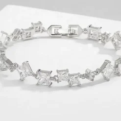 Silverarmband med CZ 17+2 cm>Celine Estelle New
