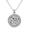 Silverhalsband med cubic zirconia och CZ 40+5 cm>Celine Estelle