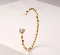 Stelt Guldarmband med 14K förgyllning och CZ – Reglerbar>Celine Estelle Discount