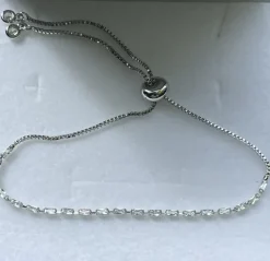 Celine Estelle Stilfullt Silverarmband med Vitguld och CZ – Reglerbart>KAMPANJ Sale