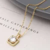Stilrent Guldhalsband med 18K förgyllning och CZ 40+5 cm>Celine Estelle