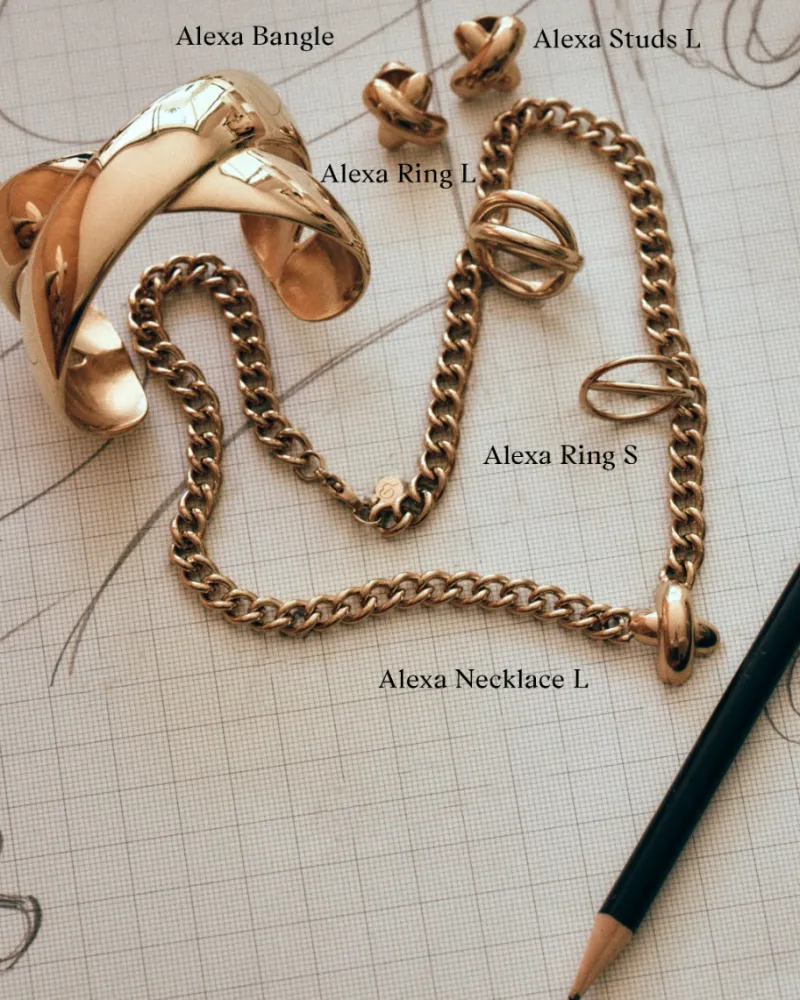 Alexa Ring L – Guld>Edblad Sale