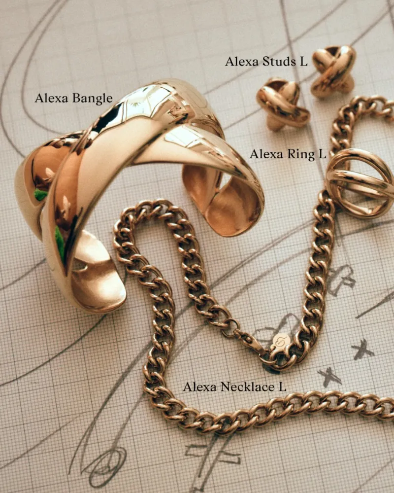 Alexa Studs L – Guld>Edblad Outlet