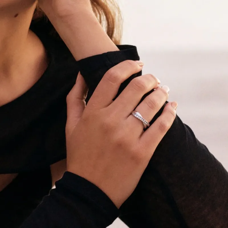 Andorra Ring Duo Stål>Edblad