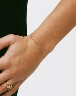 Beaded Kedje Armband Guld>Edblad Best