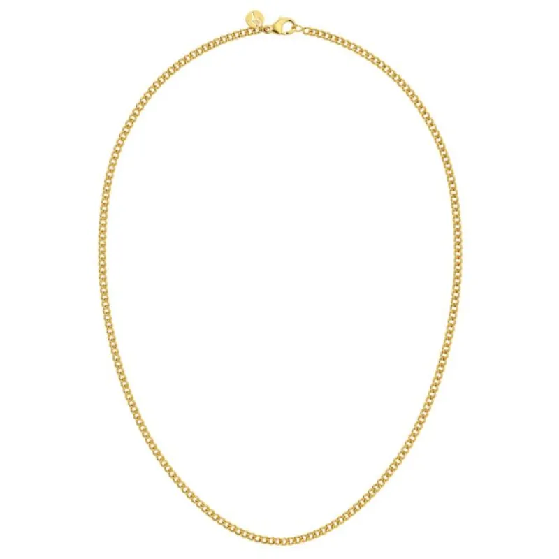 Curb Chain Bred Guld 45 cm – 127412>Edblad Online