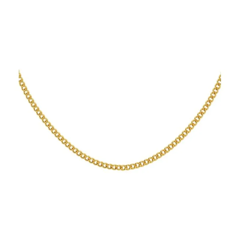 Curb Chain Bred Guld 45 cm – 127412>Edblad Online