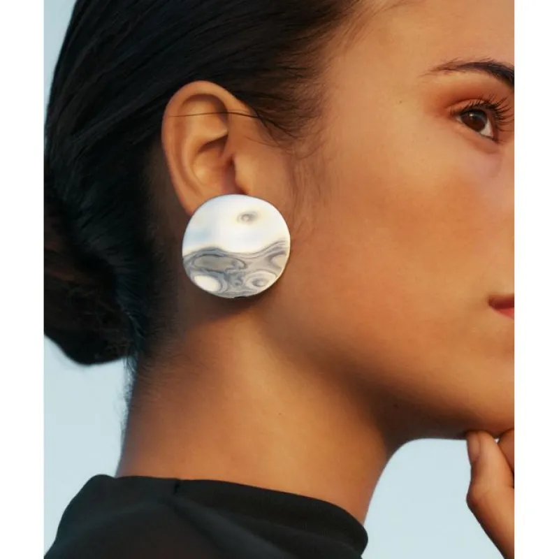 Flowy Studs Maxi Örhängen Stål – 127417>Edblad Discount