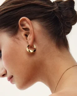 Helix Hoops L – Guld>Edblad New
